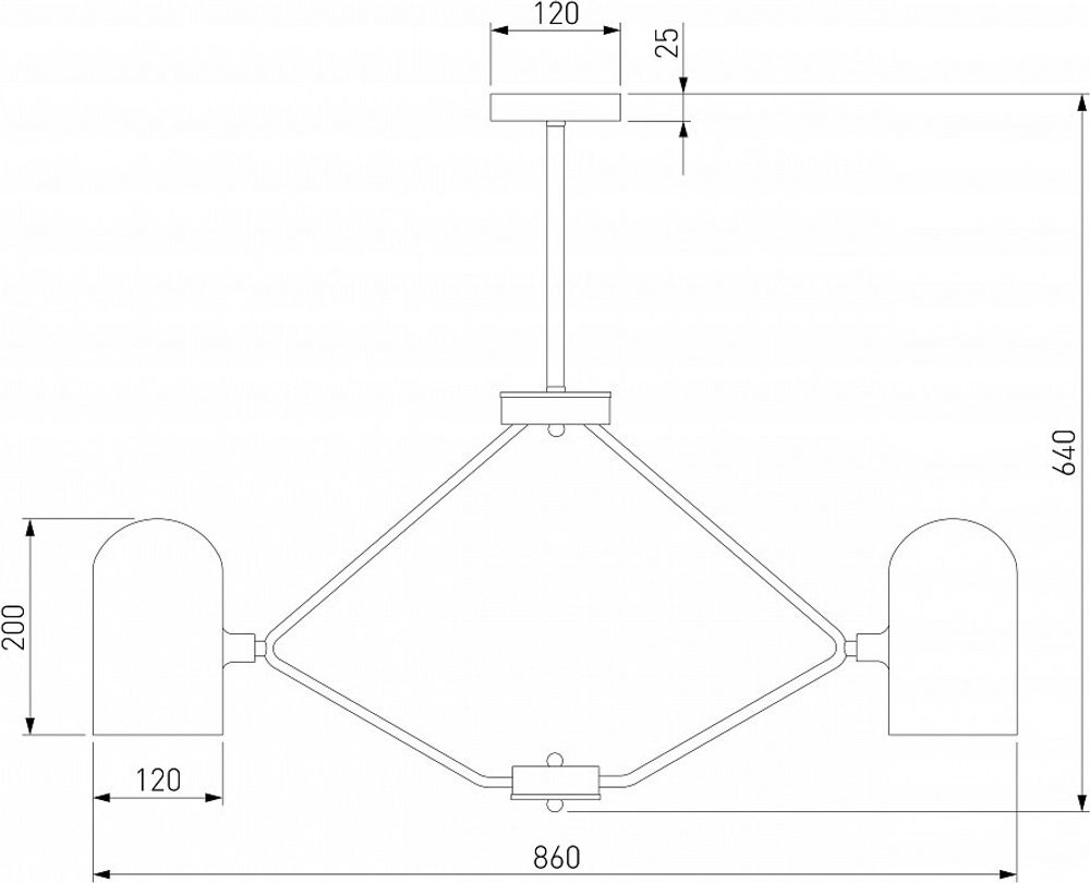 Люстра на штанге Eurosvet Bambola 60157/8 латунь
