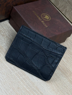 Картхолдер Stefano Ricci из кожи крокодила