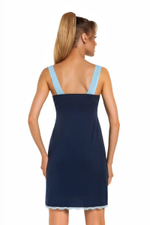 Сорочка Karina с нежной вышивкой (Размер: XXL) (Цвет: темно-синий)