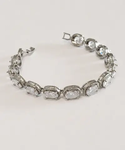 Браслет «Хрустальная линия» Silver