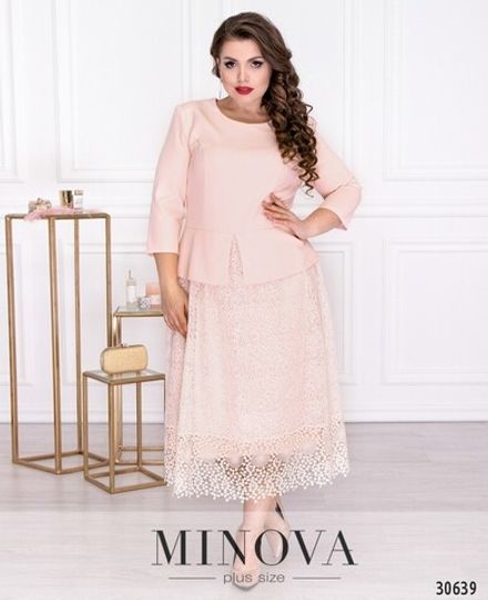 Платье 344-пудра Minova Фото 2