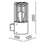 Настенный светильник (бра) Outdoor O453WL-01GF