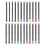 Карандаши цветные трехгранные 24цв. Brauberg Black wood, черное дерево