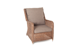 "Гляссе" кресло плетеное из искусственого ротанга, цвет коричневый