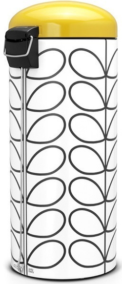 Ведро Brabantia Orla Kiely 30л кремовое сзади