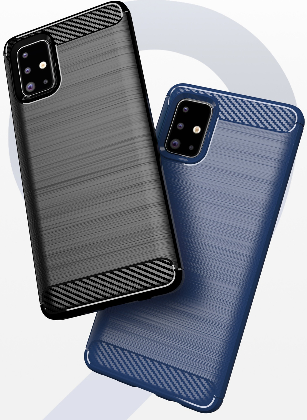 Чехол для Samsung Galaxy A71 цвет Blue (синий), серия Carbon от Caseport
