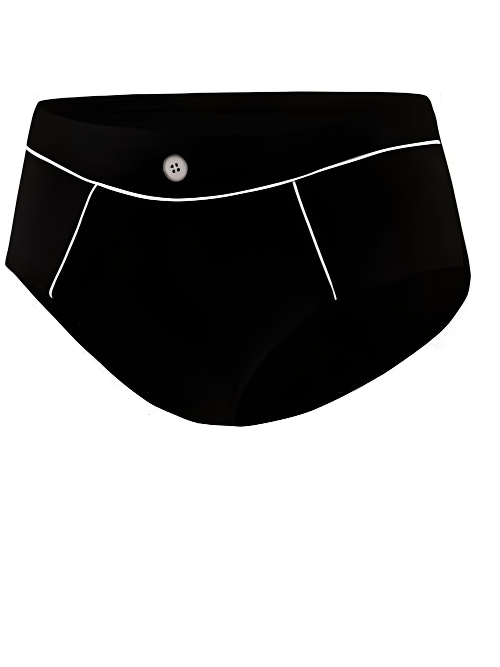 Купальник раздельный (лиф+трусы) после мастэктомии, черный 44-46 RU