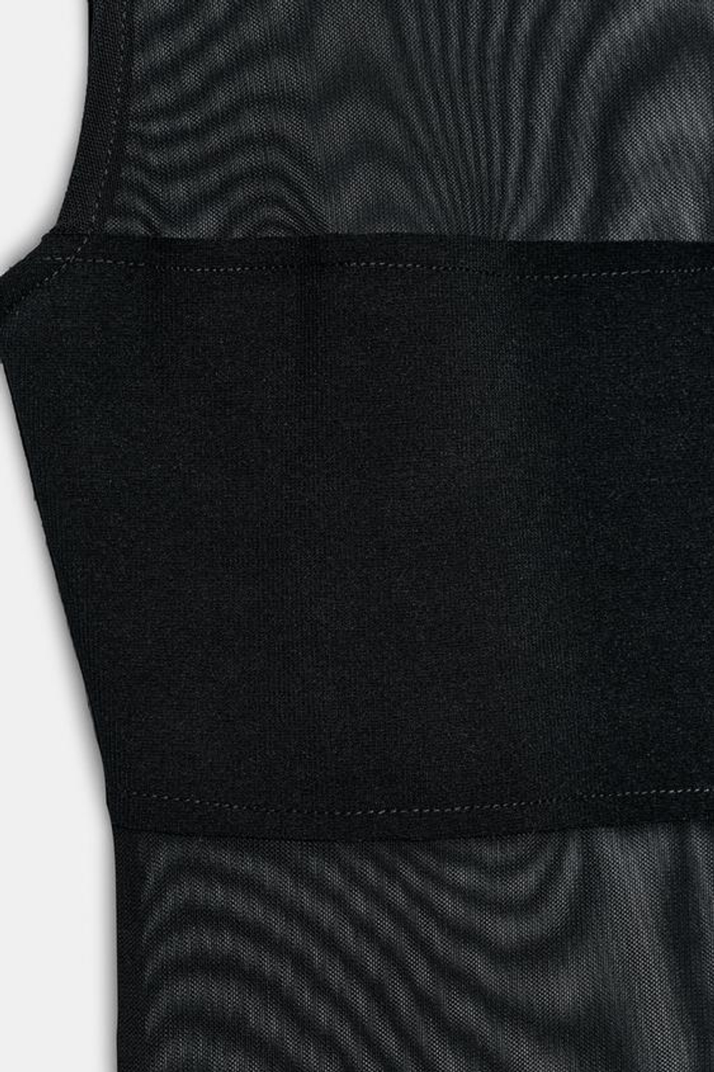 ZARA МИНИ-ПЛАТЬЕ ИЗ КОМБИНИРОВАННОЙ ТКАНИ, ЧЕРНЫЙ
