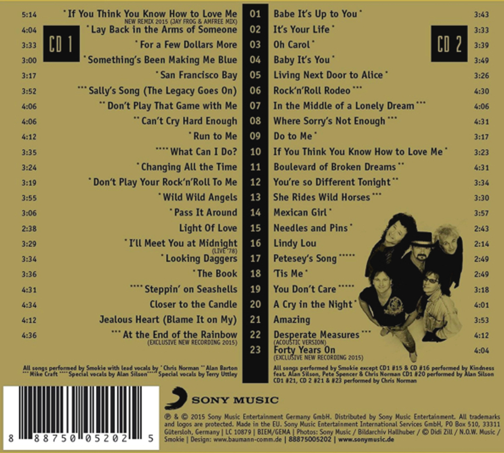 Smokie / Gold: Greatest Hits 1975-2015 (40th Anniversary Edition)(2CD)