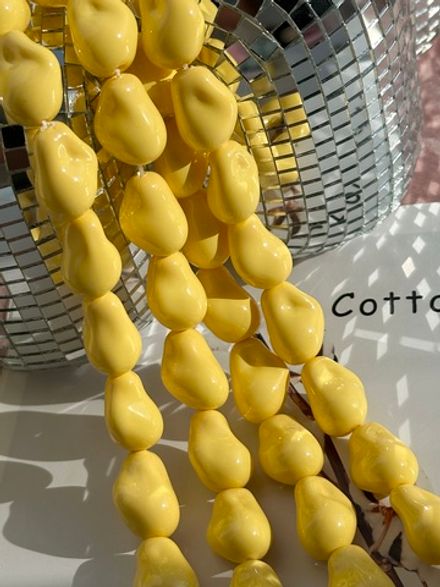 Бусины для украшений "Жемчуг барочный" 15х22мм, "Майорка. Имитация" (сливочный)