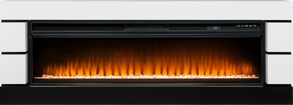 Каминокомплект Modern - Белый с черным с очагом Vision 60 LED