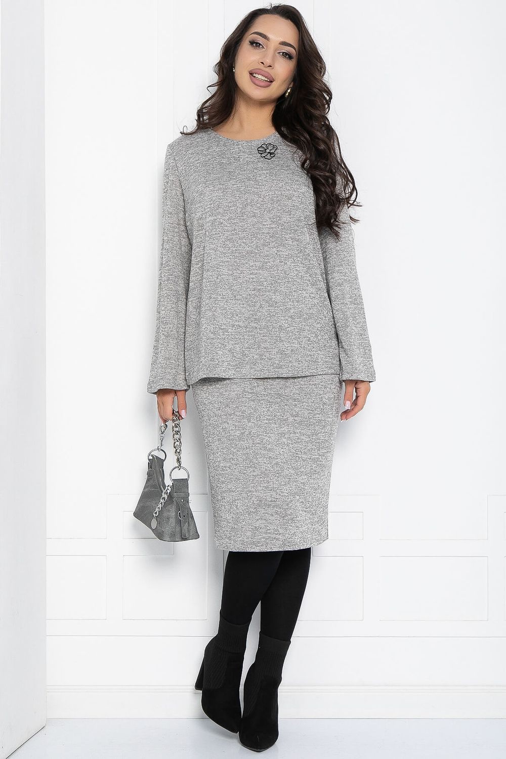 Костюм Портман (серо-бежевый) К12363-25 LT Collection