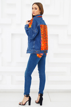 LIGVIANNI Джинсовая куртка Denim Jacket Leopard