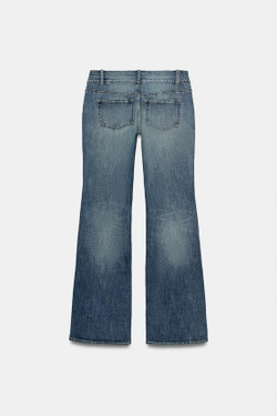 ZARA ДЖИНСЫ TRF BOOTCUT С НИЗКОЙ ПОСАДКОЙ, СИНИЙ