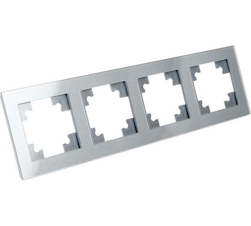 STEKKER Катрин Рамка 4 мест. стекло серебро GFR00-7004-03 39534