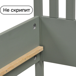 Кровать, 100х200, Саргас, односпальная, из массива дерева, для детей и взрослых, эвкалипт, Dipriz