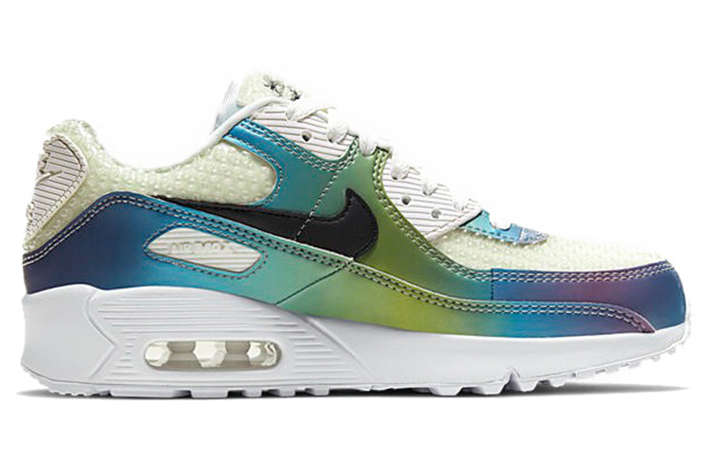 Nike Air Max 90 20 "Bubble Pack" retro comfortable non-slip wear-resistant lightweight low-cut casual running shoes women's blue and green