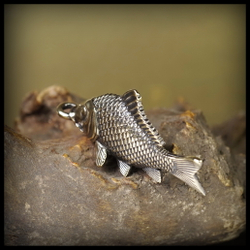 Брелок для ключей "Карп" , латунь