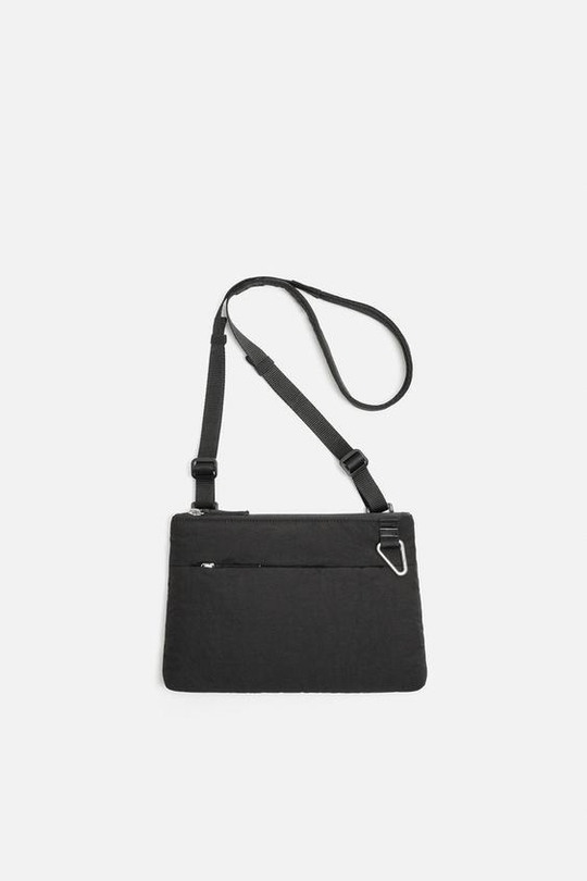 ZARA ТЕХНИЧЕСКАЯ СУМКА ЧЕРЕЗ ПЛЕЧО, ЧЕРНЫЙ