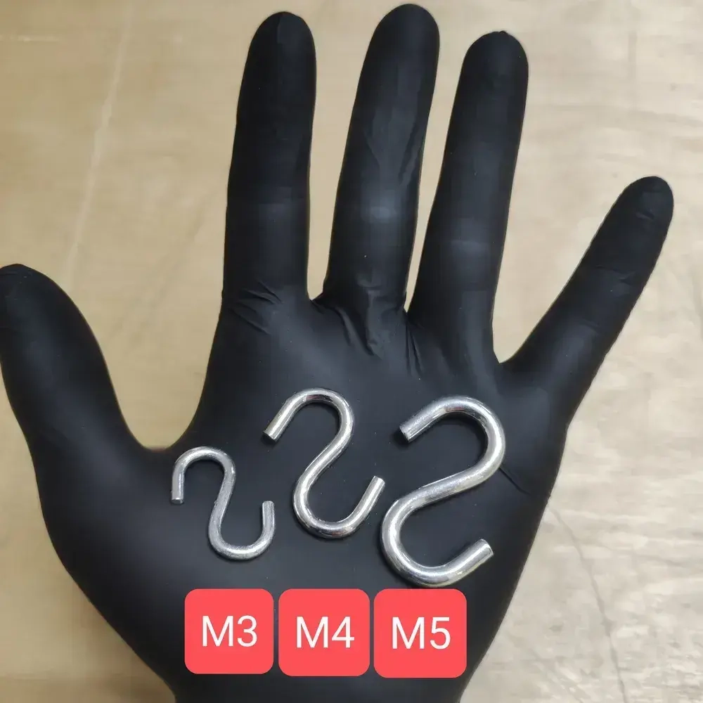 Крючок универсальный S-образный м3 (длина 3 см) - 10 штук