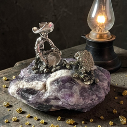 "Старатель" на Аметисте с Пиритом