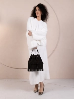 Cумка через плечо средняя замшевая мешок