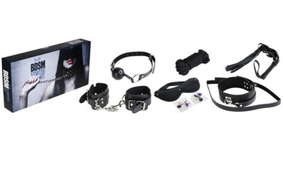 Фетиш-набор для начинающих в подарочной коробке BDSM Starter Kit (Цвет: черный)