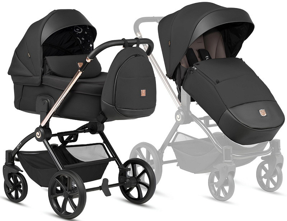 Детская коляска Tutis Gio Plus 3 в 1 с автокреслом Elo Lux EduSky Black 1552135 Nero