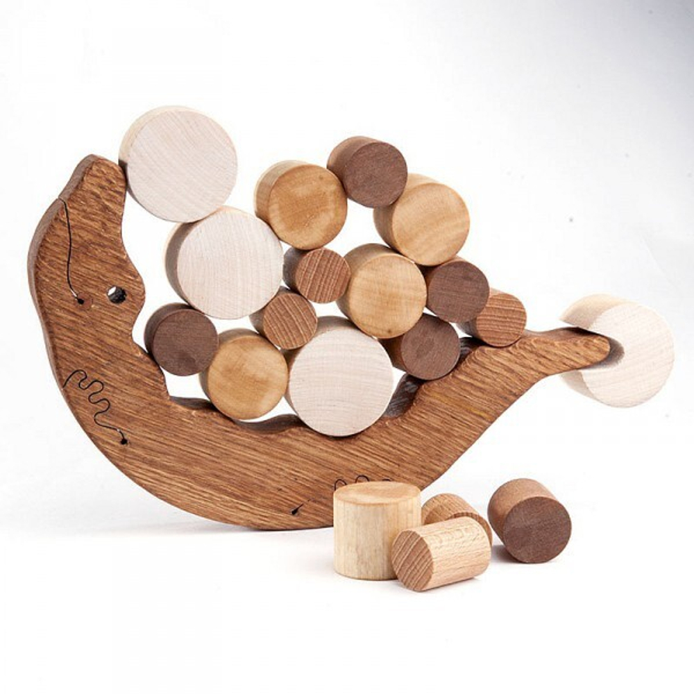 Деревянный балансир Крокодил Леснушки