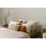 Простыня из сатина оливкового цвета из коллекции wild, 180х270 см