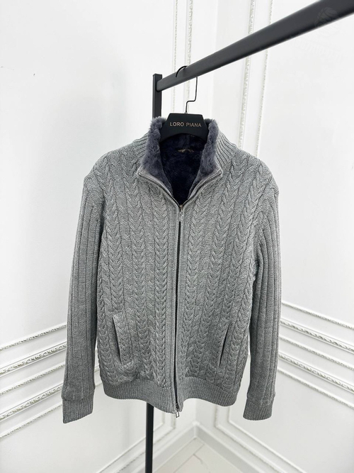 Кардиган с мехом Loro Piana