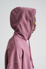 Худи Nothomme Monterest Vintage Washed Distressed Hoodie "Black Plum Purple Spot"