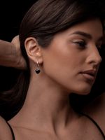 Серьги Heart S с чёрным ониксом