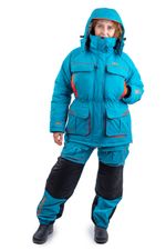 Костюм зимний женский «Камчатка» -45 бирюзово-оранжевый GRAYLING, Novatex