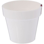 Кашпо для цветов пластиковое 3,5л d-20см «Порто» со вставкой белый