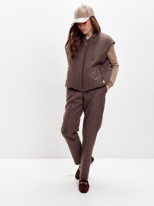 Жилет на молнии из шерсти