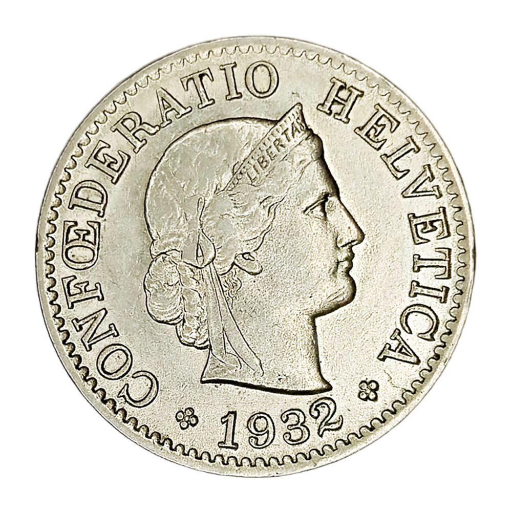 Switzerland, 5 Rappen, 1932 – Libertas Series, AU
