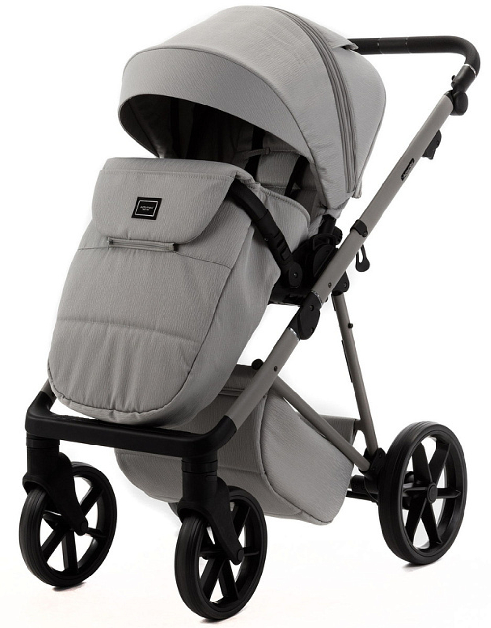 Детская коляска Adamex Delta Natura 2 в 1 DN-9-MOON (СВ.СЕРЫЙ)
