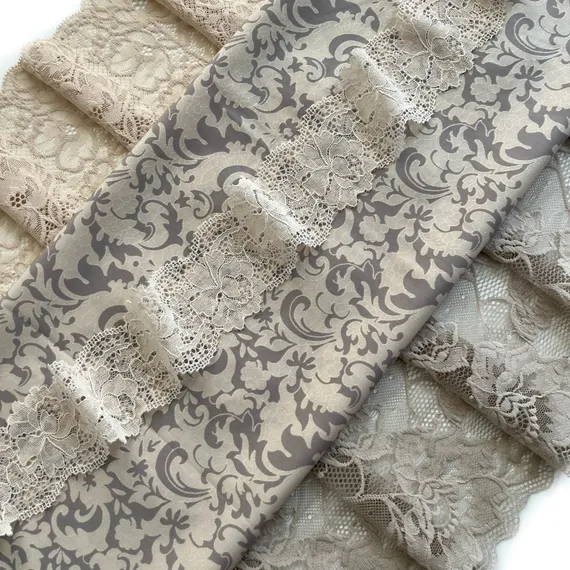 Кружево эластичное загар 16 см, Италия