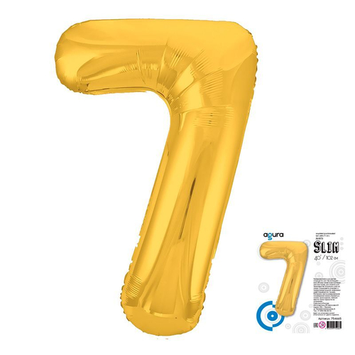 Цифра 7 золото 40" Agura