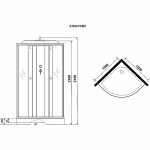 Душевая кабина Niagara Eco 100х100 E100/13/MT стекло матовое/профиль хром