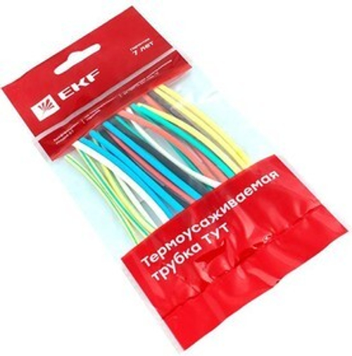 Набор трубок термоусадочных ТУТ нг тонкостен. 4/2 (7 цветов по 3шт 100мм)