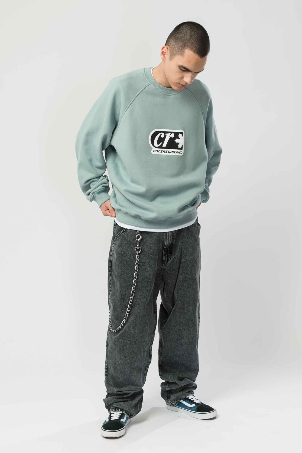 Купить Толстовка Codered крюнек Firm Wide No CR Серо-Голубой Темный Толстовка Codered крюнек Firm Wide No CR Серо-Голубой Темный