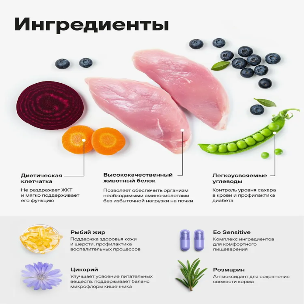 Сухой корм Actitail для кошек с чувствительным пищеварением с индейкой и добавлением овощей Сухой корм Actitail для кошек с чувствительным пищеварением с индейкой и добавлением овощей