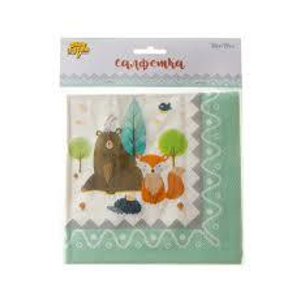 Салфетки, Лесные Друзья, 33 см, 12 шт.