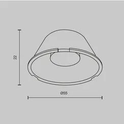 Линза ⌀55mm 15° для Фокус / Focus Led 20Вт Technical lensd60-15