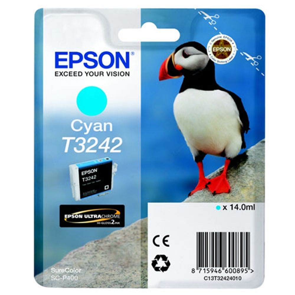 Картридж EPSON T3242 голубой для SC-P400 (c13t32424010)