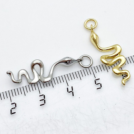 Подвеска Змея, цвет золото, размер 27*9 мм, цена за 1 шт