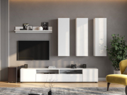 Токио Гостиная вариант 1 Белый текстурный