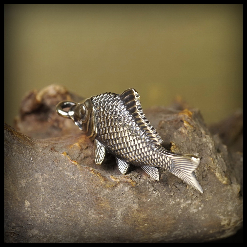 Брелок для ключей "Карп" , латунь